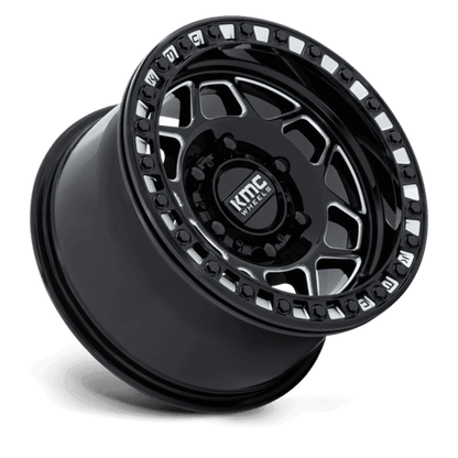 KMC Powersports KS241 TORX UTV BEADLOCK 6x139.7 Gloss Black Milled