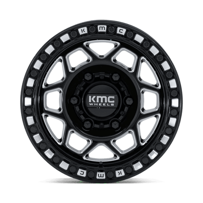 KMC Powersports KS241 TORX UTV BEADLOCK 6x139.7 Gloss Black Milled