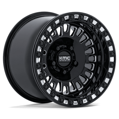 KMC Powersports KS242 AZTEC UTV BEADLOCK 5x114.3 Gloss Black Milled