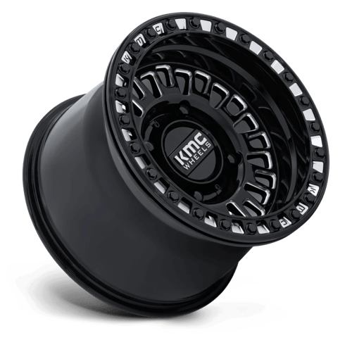 KMC Powersports KS242 AZTEC UTV BEADLOCK 4x137 Gloss Black Milled