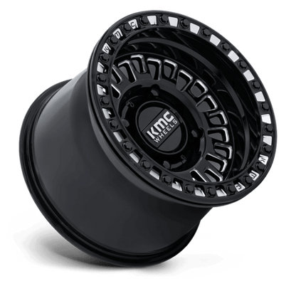 KMC Powersports KS242 AZTEC UTV BEADLOCK 4x137 Gloss Black Milled