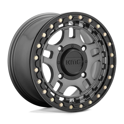 KMC Powersports KS240 RECON UTV BEADLOCK 4x156 Gun Metal W/ Gloss Black Ring