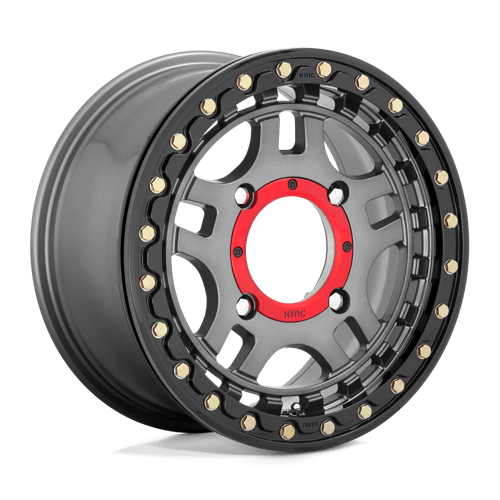 KMC Powersports KS240 RECON UTV BEADLOCK 4x156 Gun Metal W/ Gloss Black Ring