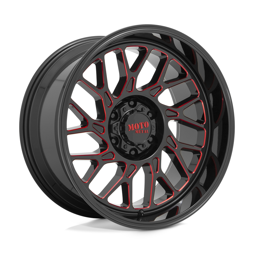 GLOSS BLACK MILLED W/ RED TINT