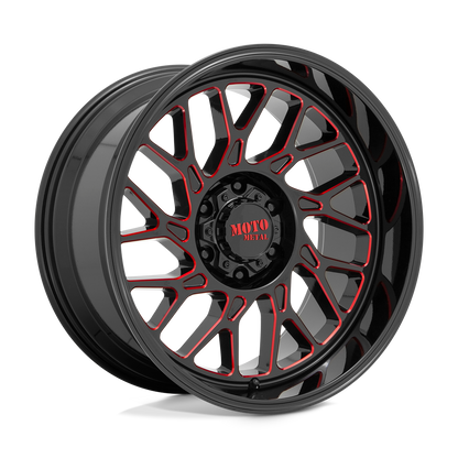 GLOSS BLACK MILLED W/ RED TINT