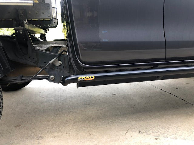 Toyota Hilux N80 ANGLED Rock Sliders / Side Steps - Powdercoated