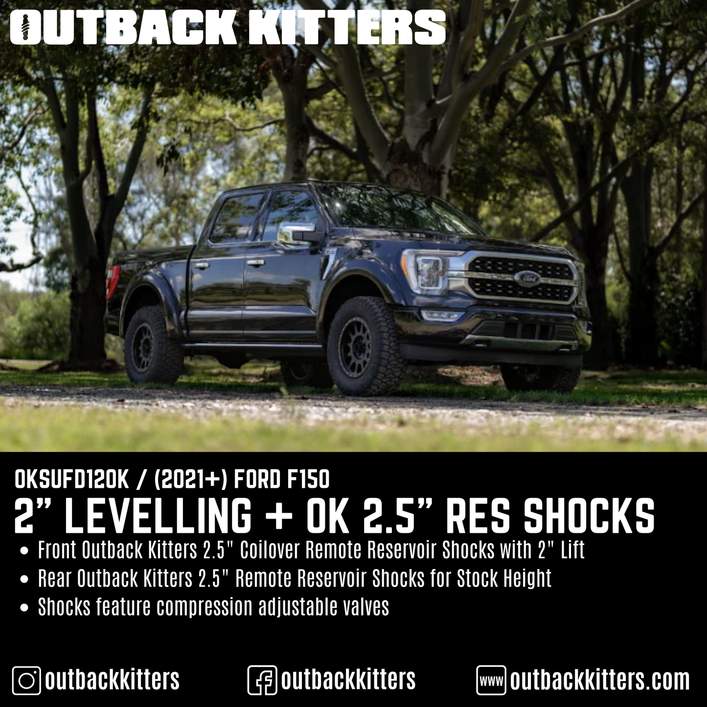 Outback Kitters 2' Levelling Kit for 2021+ Ford F150