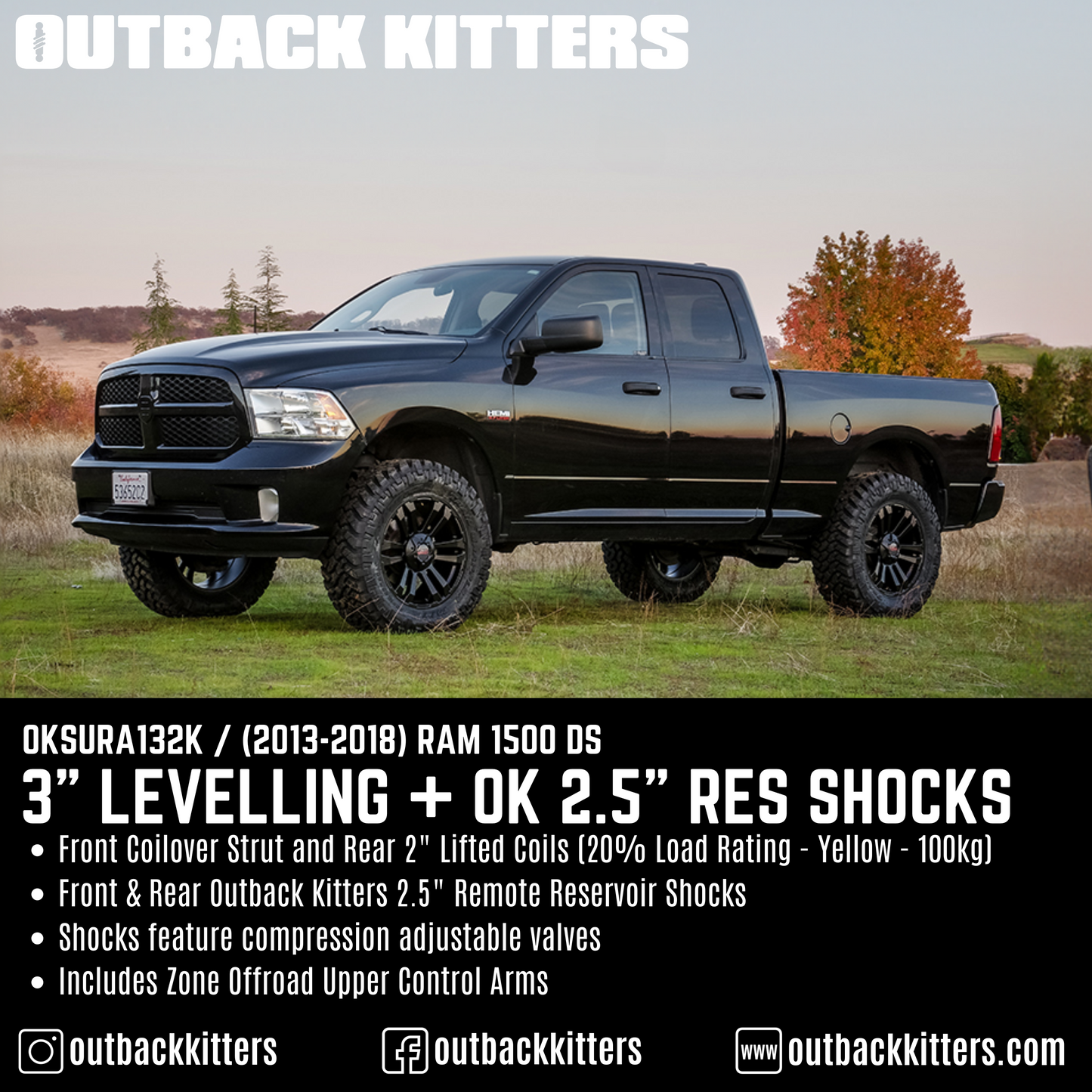 Outback Kitters 3' Lift Kit for Ram 1500 DS