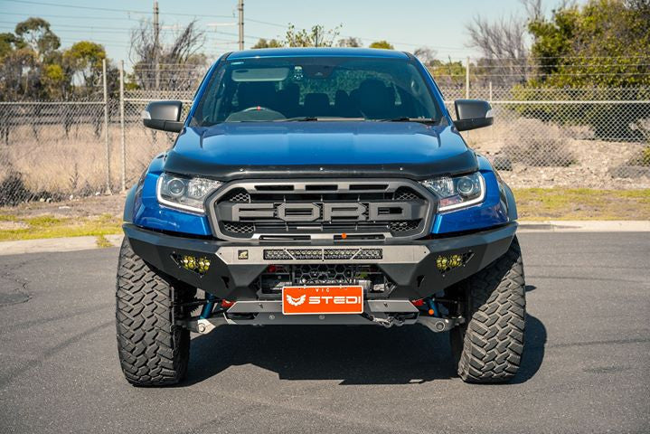 Predator bar fitted with Stedi Light bar and Stedi cube lights in fog light area