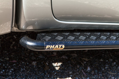 Toyota Hilux N70 FLAT Rock Sliders / Side Steps - P/C Ally Checkerplate Tread