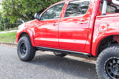 Toyota Hilux N70 ANGLED Rock Sliders / Side Steps - Powdercoated