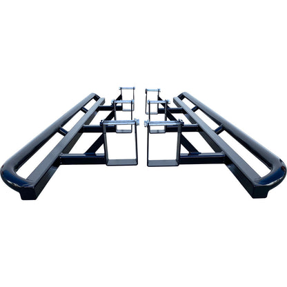 Isuzu D-Max 2012-2020 ANGLED Rock Sliders / Side Steps - Powdercoated