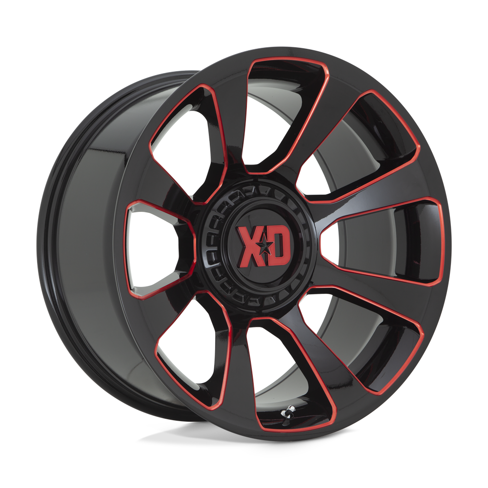 GLOSS BLACK MILLED W/ RED TINT