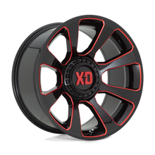 GLOSS BLACK MILLED W/ RED TINT