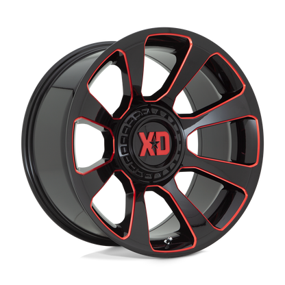 GLOSS BLACK MILLED W/ RED TINT