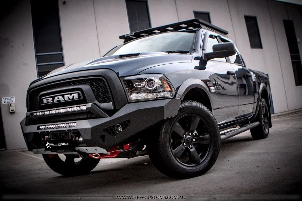 Ram Predator bar with Optional stealth hoop and light bars on a Warlock model