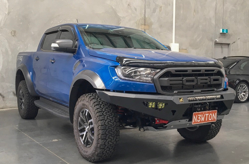 Predator bar fitted with Stedi Light bar and Stedi cube lights in fog light area