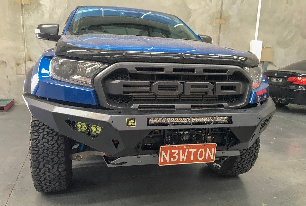 Predator bar fitted with Stedi Light bar and Stedi cube lights in fog light area