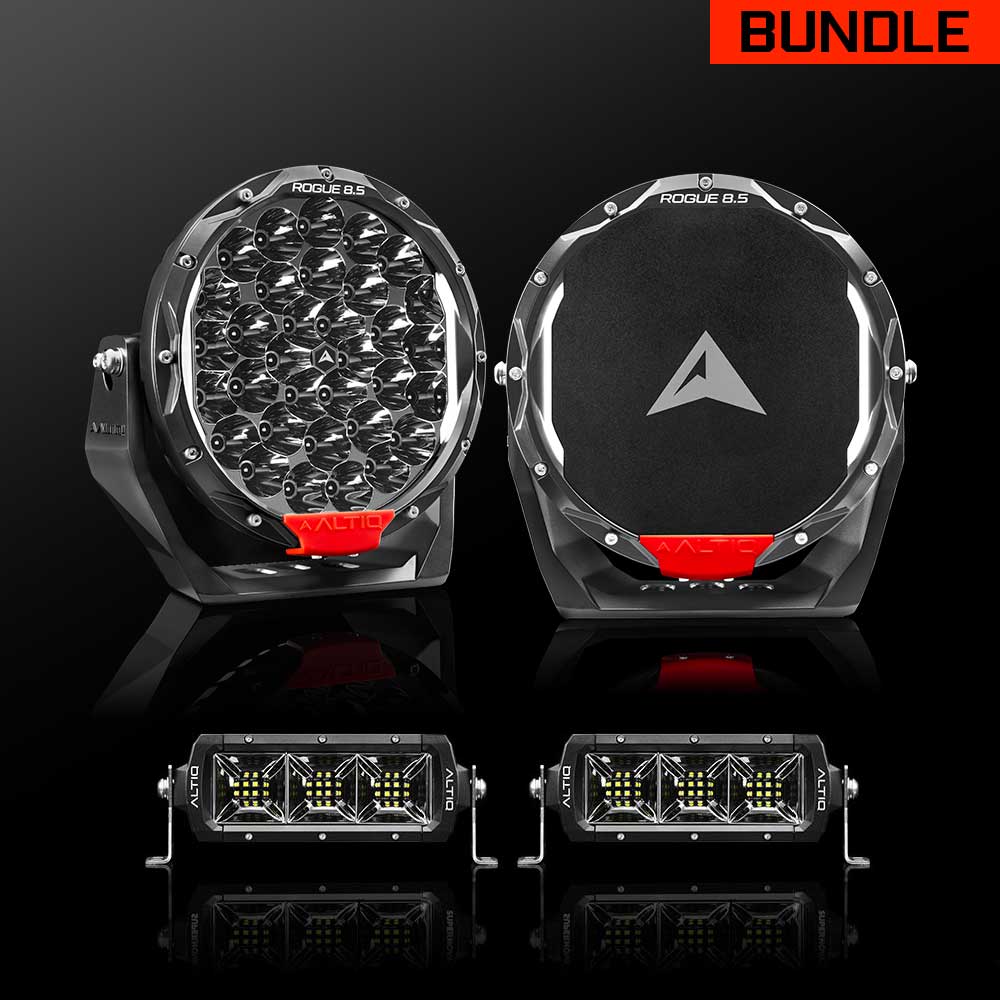 Rogue MK3 8.5' Pair + 8' Scene Light Bar Bundle