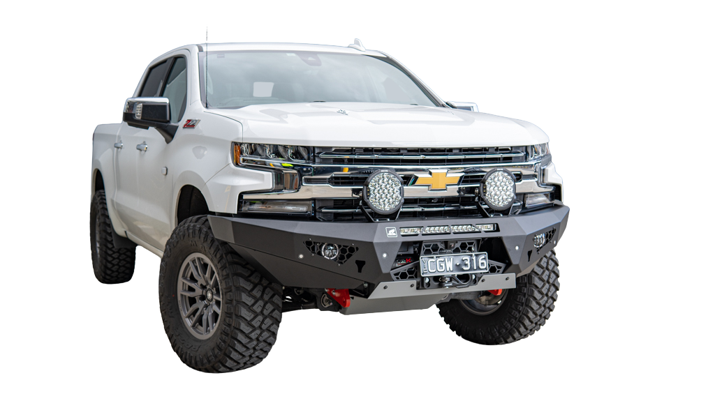 Predator bar on Chevy Silverado with optional lights