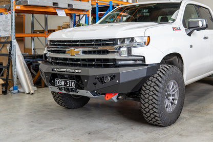 Predator bar on Chevy Silverado with optional lights