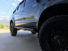 Toyota Hilux N70 ANGLED Rock Sliders / Side Steps - P/C Ally Checkerplate Tread