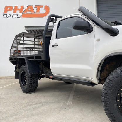 Toyota Hilux N70 ANGLED Rock Sliders / Side Steps - Powdercoated