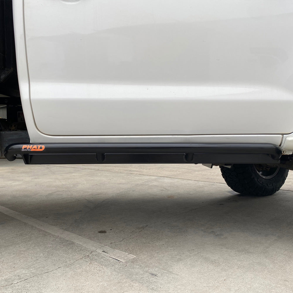 Toyota Hilux N70 ANGLED Rock Sliders / Side Steps - Powdercoated