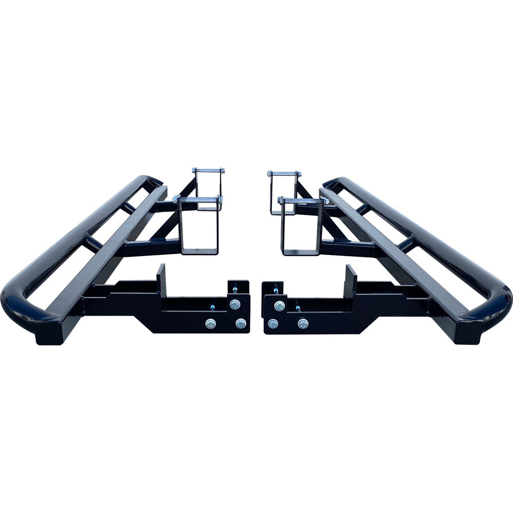 Toyota Hilux N70 ANGLED Rock Sliders / Side Steps - Powdercoated