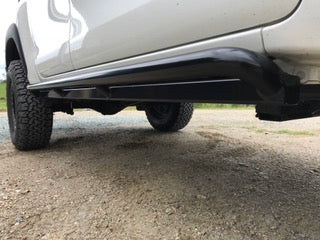 Toyota Hilux N80 ANGLED Rock Sliders / Side Steps - Powdercoated