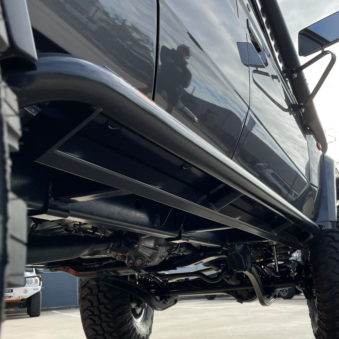 Toyota LandCruiser 79/76 Series ANGLED Rock Sliders / Side Steps