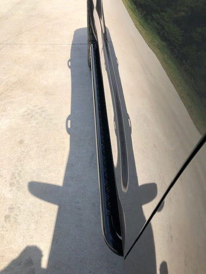 Toyota Fortuner ANGLED Rock Sliders / Side Steps - P/C Ally Checkerplate Tread