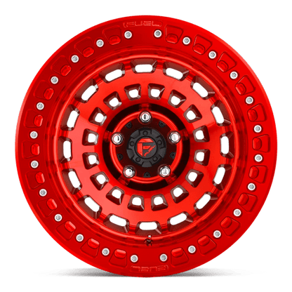 Fuel 1PC D100 ZEPHYR BEADLOCK 17x9 5x127 -15 Candy Red