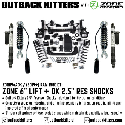 OK with Zone Offroad 6' Lift Kit for 2019+ Ram 1500 DT