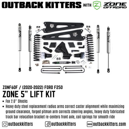 OK with Zone Offroad 5' Lift Kit for 2020-2022 Ford F250/F350