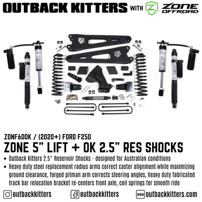 OK with Zone Offroad 5' Lift Kit for 2020-2022 Ford F250/F350