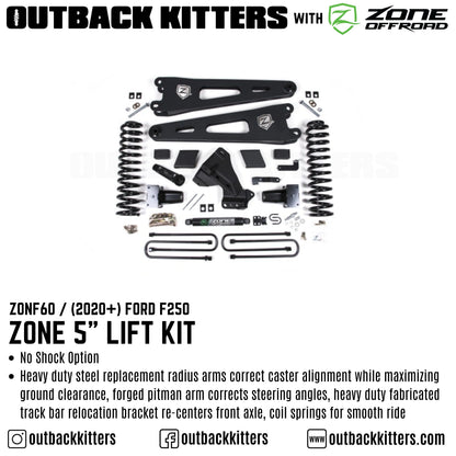 OK with Zone Offroad 5' Lift Kit for 2020-2022 Ford F250/F350