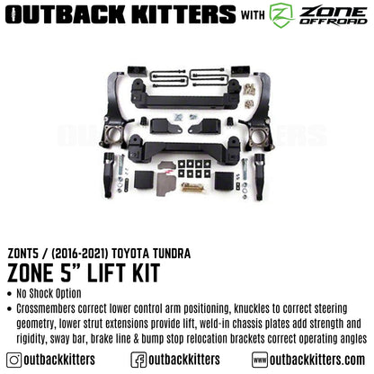 OK with Zone Offroad 5' Lift Kit for 2007-2021 Toyota Tundra