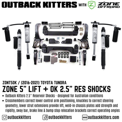OK with Zone Offroad 5' Lift Kit for 2007-2021 Toyota Tundra