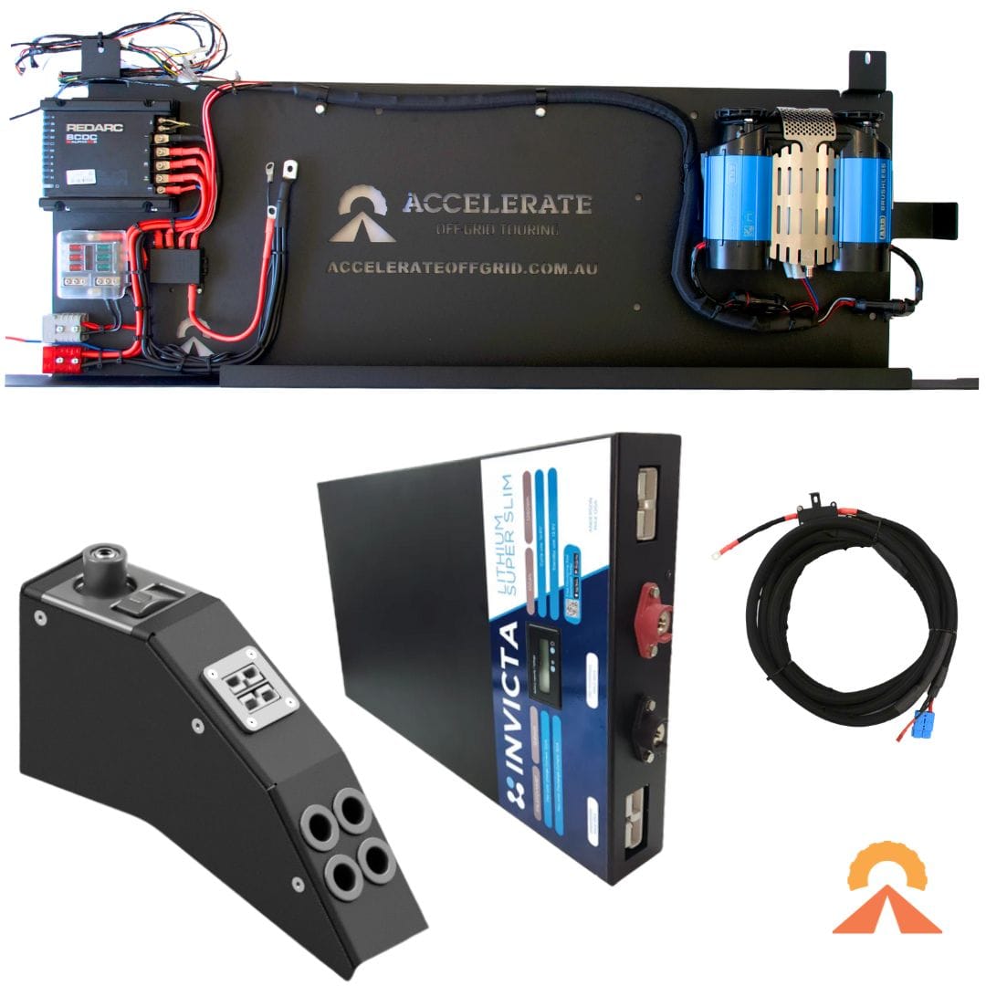 Dual Battery – 79 Series LandCruiser – 100Ah Behind Seat - With Air Compressor