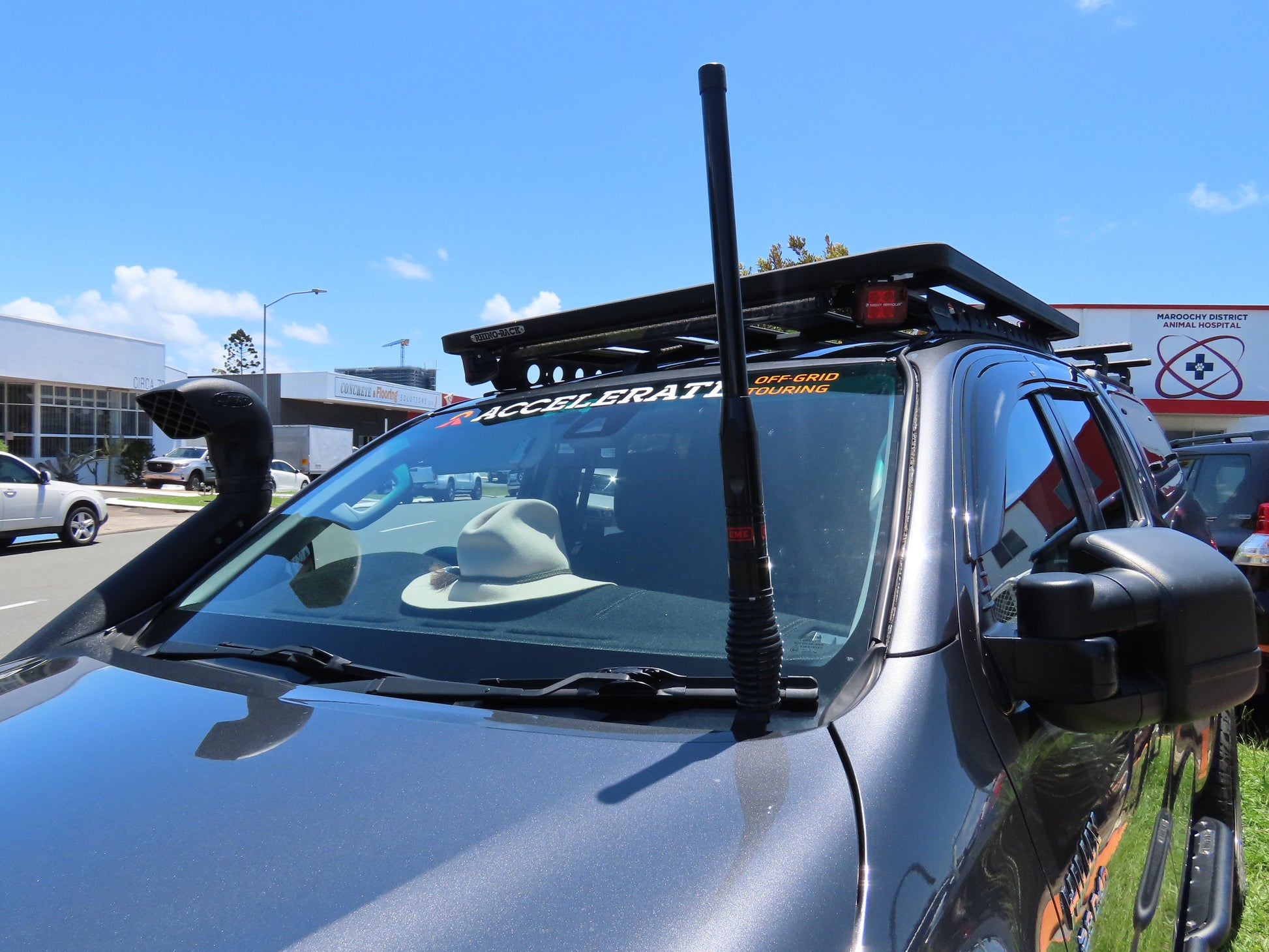 GMF 4x4 Toyota Hilux N80 2015+ Bonnet Aerial UHF Antenna Bracket