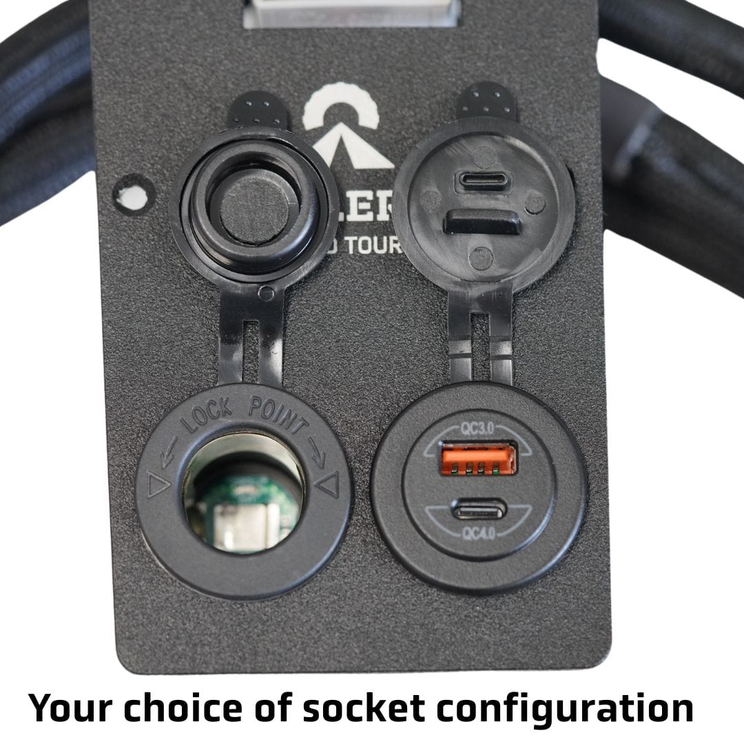 Socket Bank - Prado LC250 Series - Rear Cupholder for Underfloor Dual Battery System