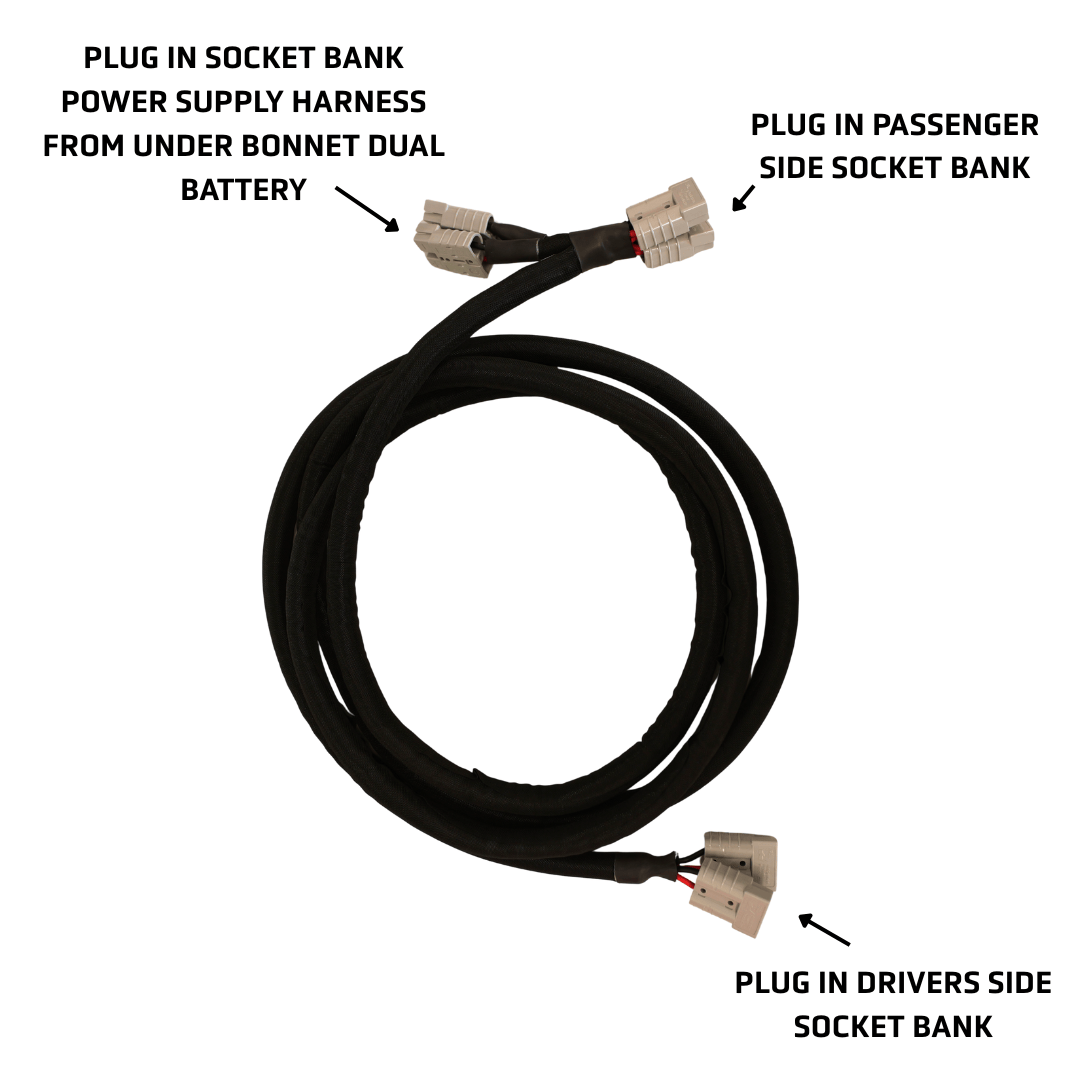 Socket Bank + Y-Lead Bundle - 300 Series - Drivers Rear Cup Holder