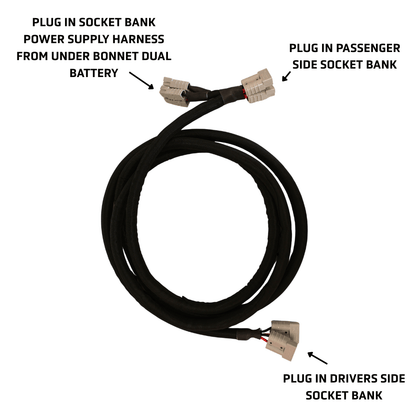 Socket Bank + Y-Lead Bundle - 300 Series - Drivers Rear Cup Holder