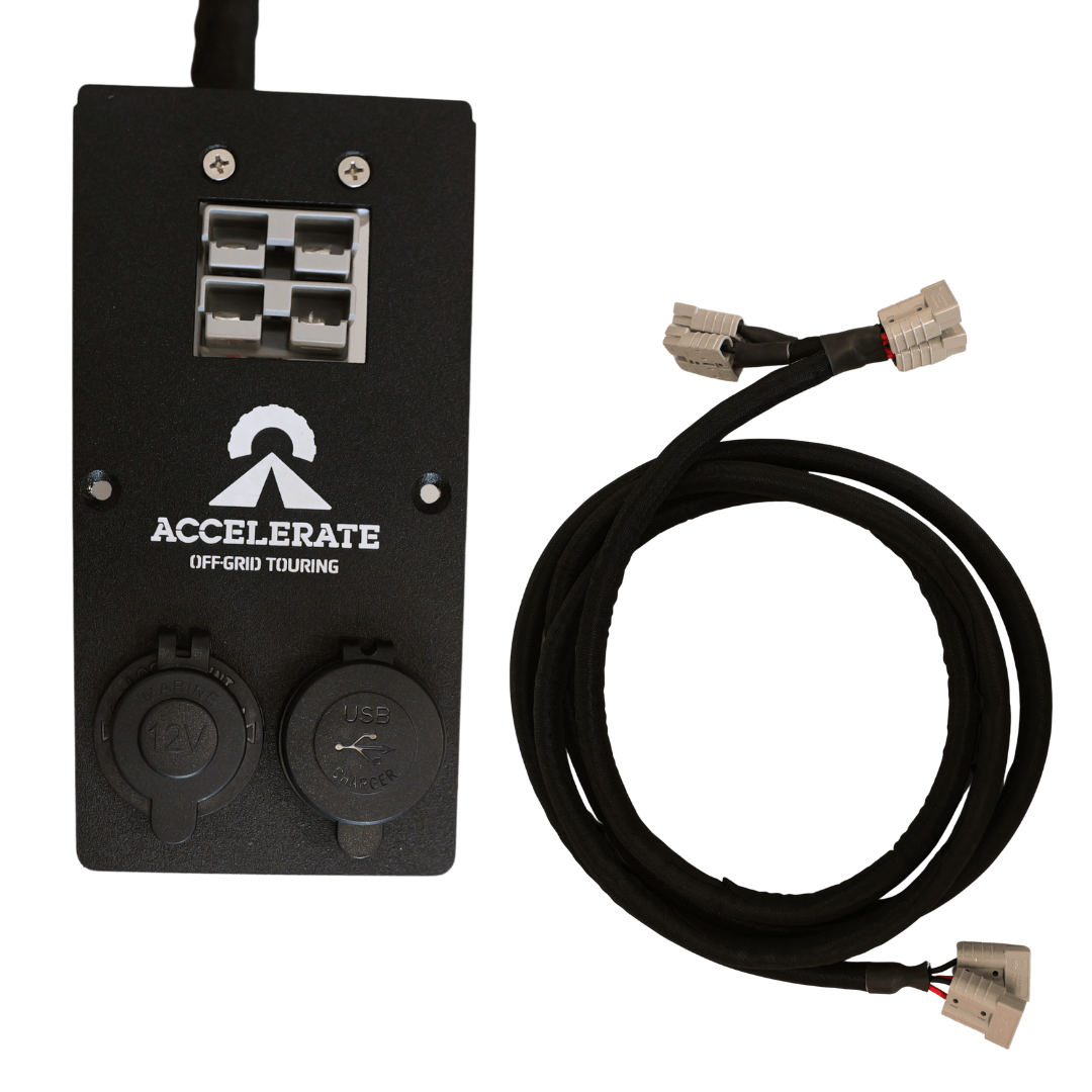 Socket Bank + Y-Lead Bundle - Prado 250 Series - Drivers Rear Cup Holder