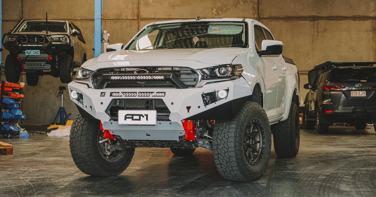 BT50 Predator bar with optional stealth hoop and lights, colour coded