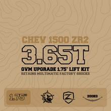 3.65T GVM Upgrade, 1.75" Lift with Factory Multimatic Shocks, 200kg Leaf (Installed)