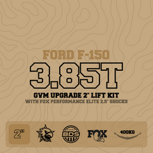 3.85T GVM Upgrade, 2" Lift with Fox 2.5" Shocks, 400kg Leaf (Installed)