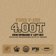 4T GVM Upgrade, 4" Lift with Fox 2.5" Shocks, 400kg Leaf (Installed)