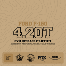 4.2T GVM Upgrade, 2" Lift with Fox 2.5" Shocks, 400kg Leaf (Installed)